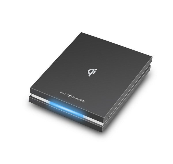 Black PC Thinnest Qi Wireless Charging Pad 10W 7.5W Fast Charge