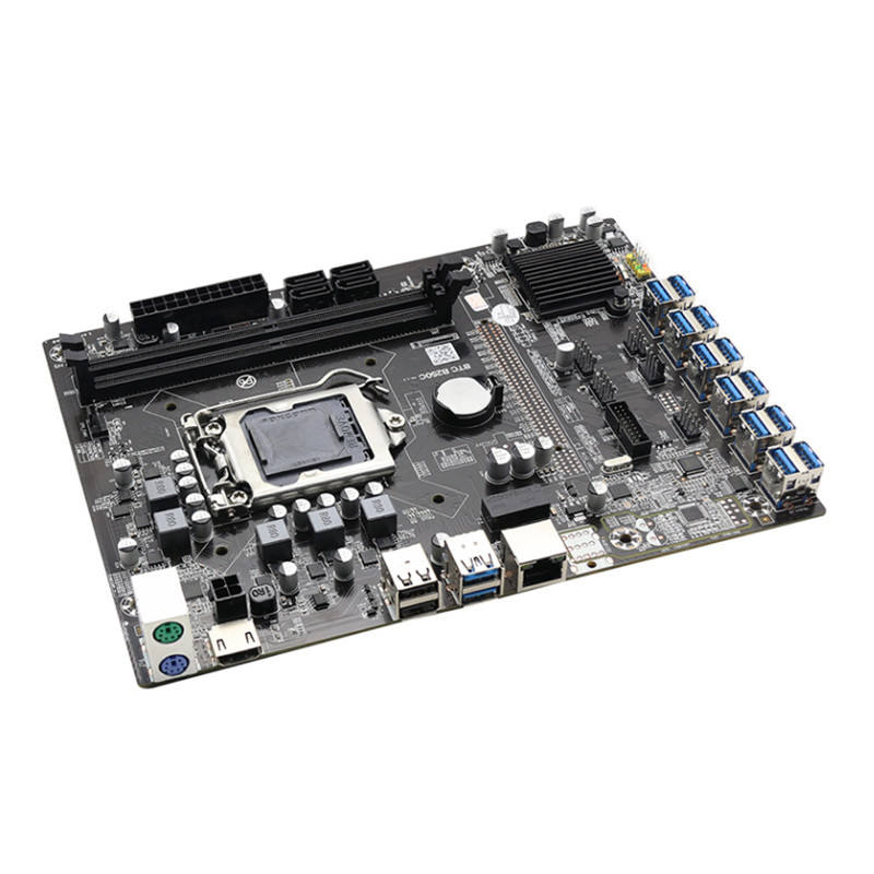 Customized high quality 12 USB transfer graphics card B250C motherboard B250C LGA1151 4 x SATA 16GB motherboard promotion