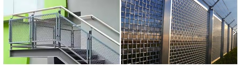 Galvanized Crimp Mesh Crimped Wire Mesh Square Decorative Woven Metal Fence