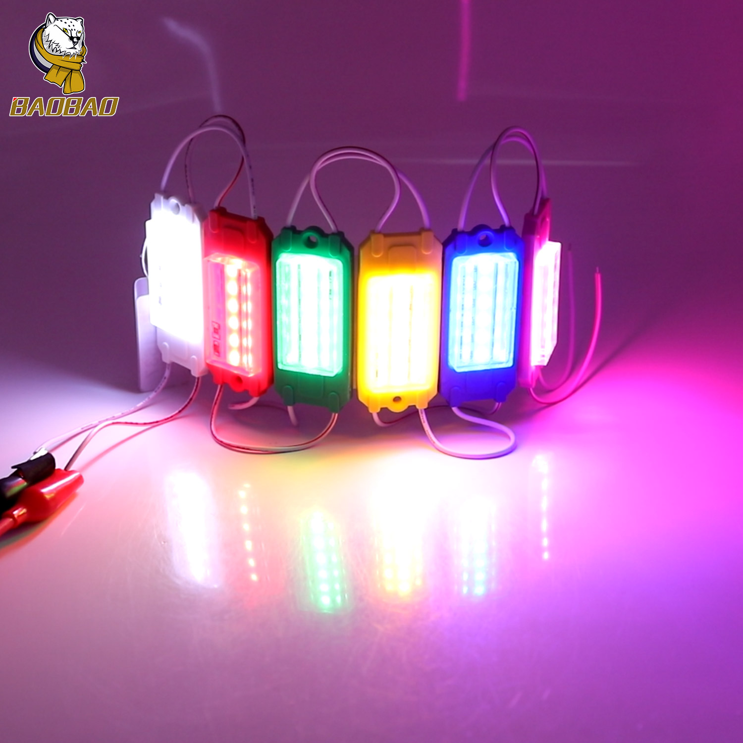 White Red Blue Green 124 Spider 348 COB Chips 12V LED Module Injection Len