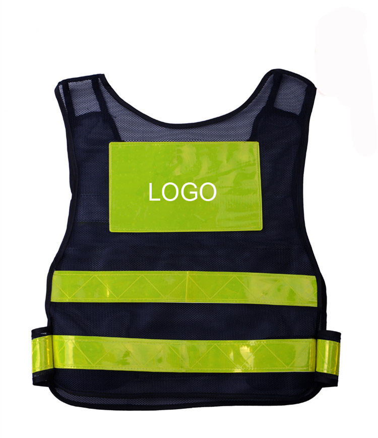 Safety reflective vest security products free size mesh fabric logo customized