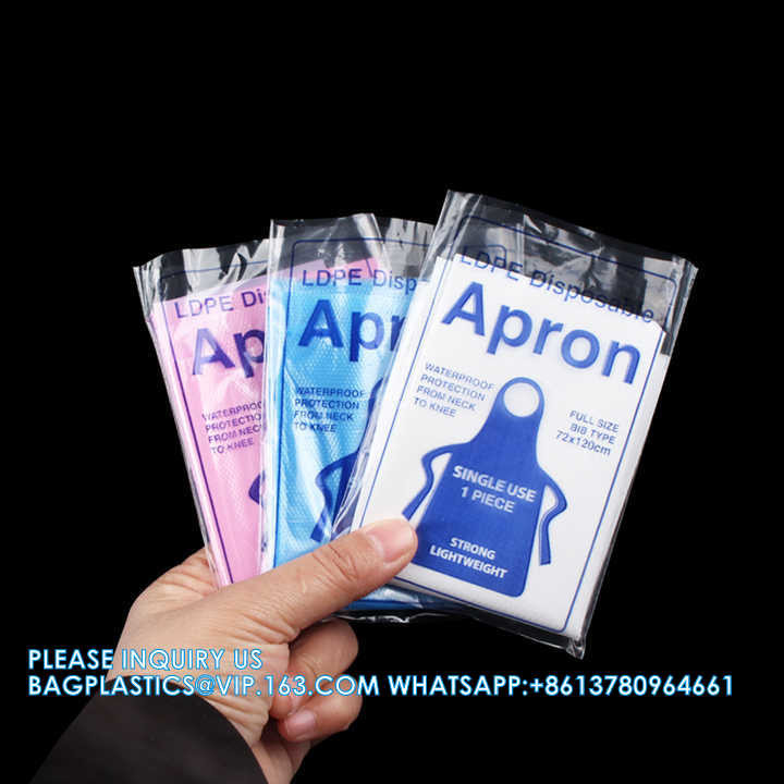 Biodegradable, Large Size Disposable PE Apron For Adult Waterproof Plastic Apron OEM Service Polyethylene Aprons