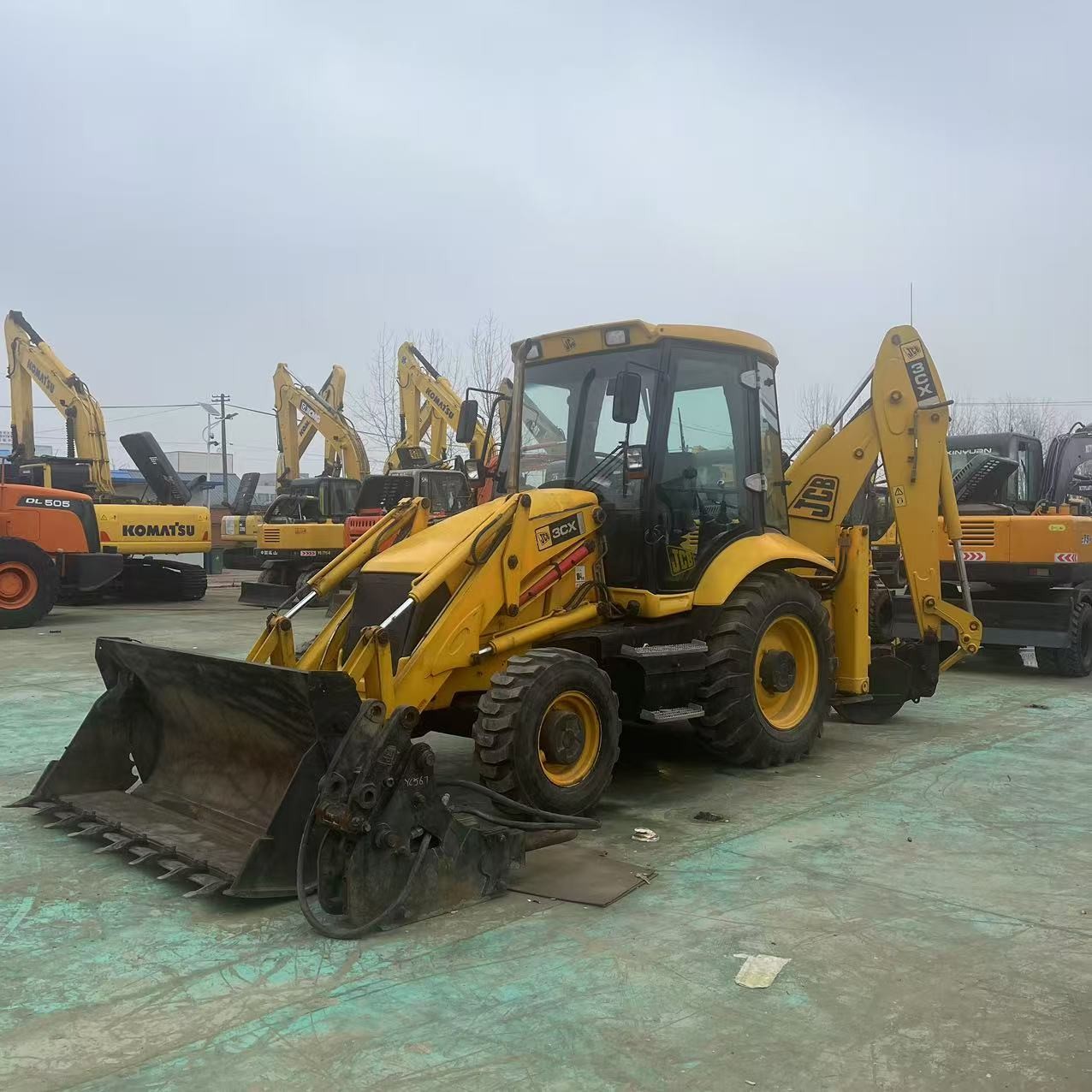 7 Ton Used JCB 3CX Backhoe Loader Wheel Type Secondhand Earth Moving Machine
