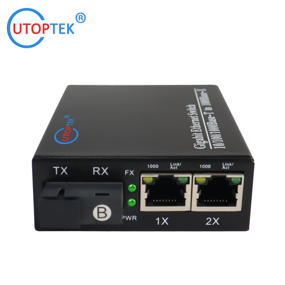 10/100/1000Mbps 2port RJ45+1port SFP/SC fiber ethernet media converter switch normal switch