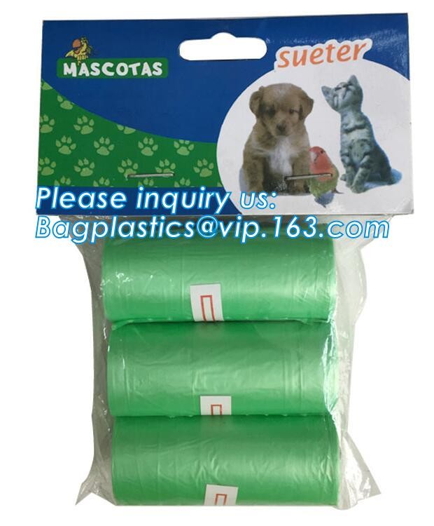 High Quality Eco-friendly Degradable Fashion With Printing Doggy Pet Dog Waste Poop Bags, Eco friendly pet dog waste poo