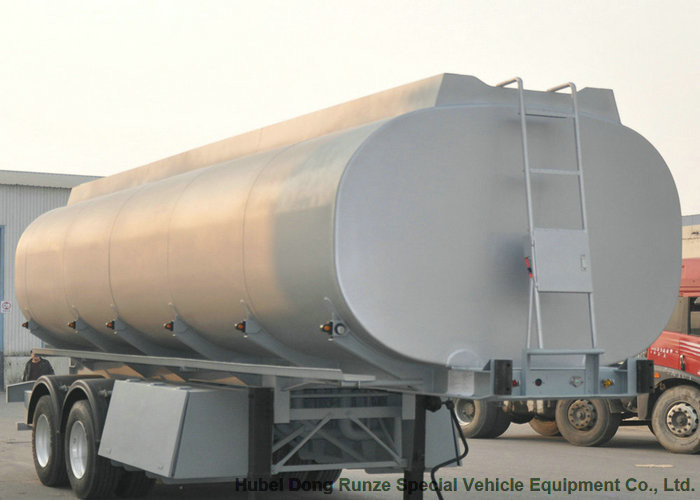 2 Axles Stainless Stee Water Tank Semi Trailer For Health Water Transport 30T- 35Ton