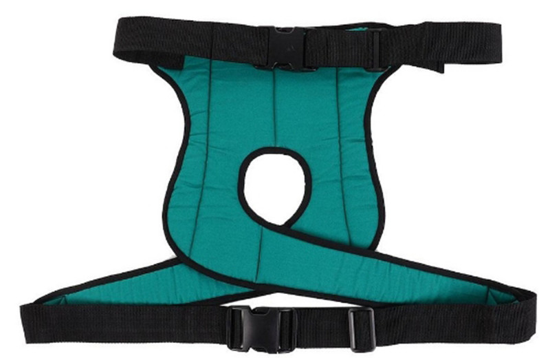 Green Breathable Mesh Wheelchair Seatbelts Wrapped Herringbone Cotton