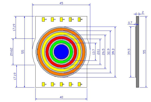 250W Chip Led Rgbw