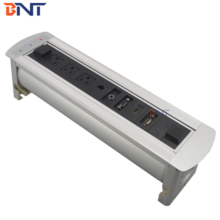 China supplier electrical motorized rotatable desktop power plugs for conference table
