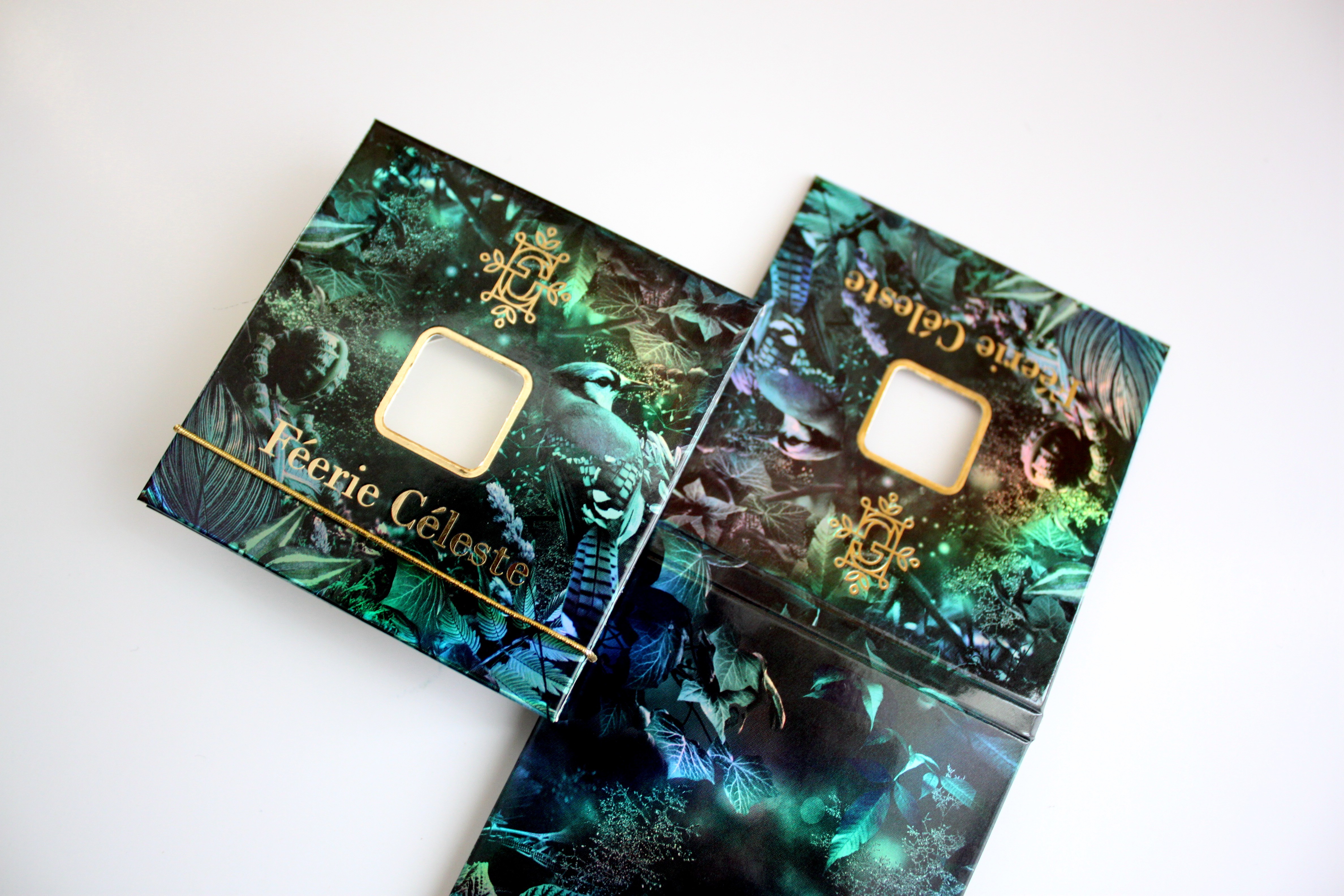 Holographic Paper Eyeshadow Packaging DIAM 27MM With Elastic Band Closure