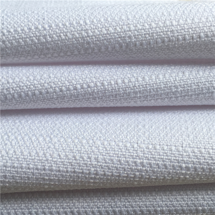 300D*300D Woven Sofa Fabric Solid Color Linen Like Thick Jacquard Polyester Slub Tweed Fabric