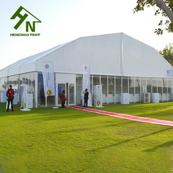 Quality Luxury Permanent Structure Glass Marquee Tent CFM Fire Retardant Curve Roof for sale