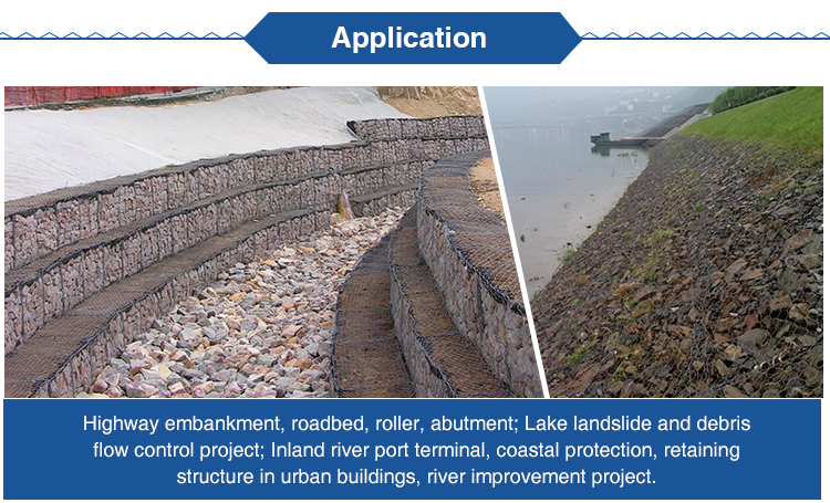 Heavy Galvanized Gabion Fence System Hexagonal 2x1x1m