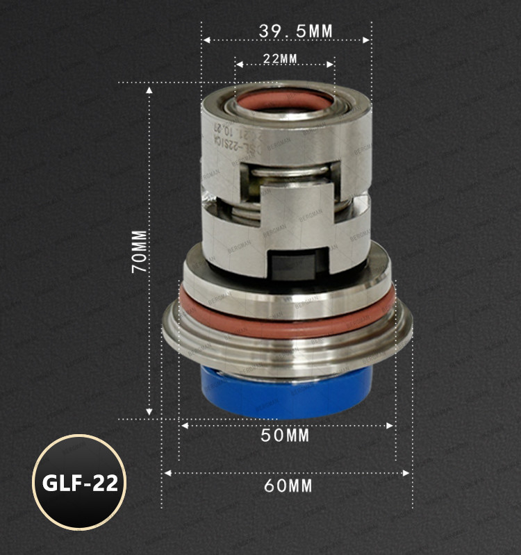 BERGMAN Replace Grundfos GLF-12 16 22 32 36mm CR CRN CRI Pump Mechanical Seal HQQV HQQE 96455086 96511844 96525458