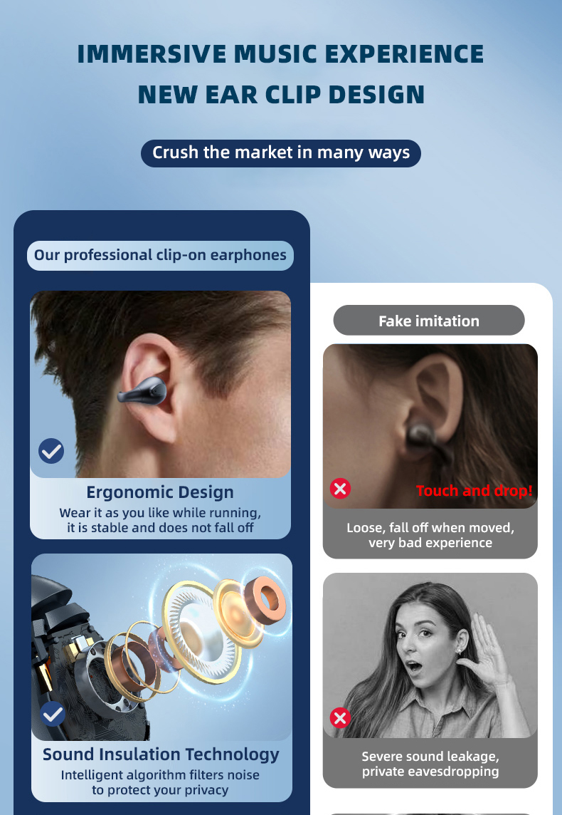 Waterproof IPX-5 OWS Gaming Earphone Low Latency Stereo True Wireless for Driving Takeout and Meetings