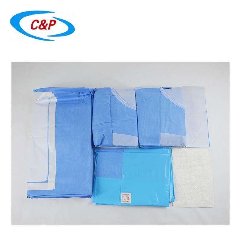 SMS/PP/PE Nonwoven Disposable Surgical Laparoscopy Pack Sterile Medical Supplies Pack