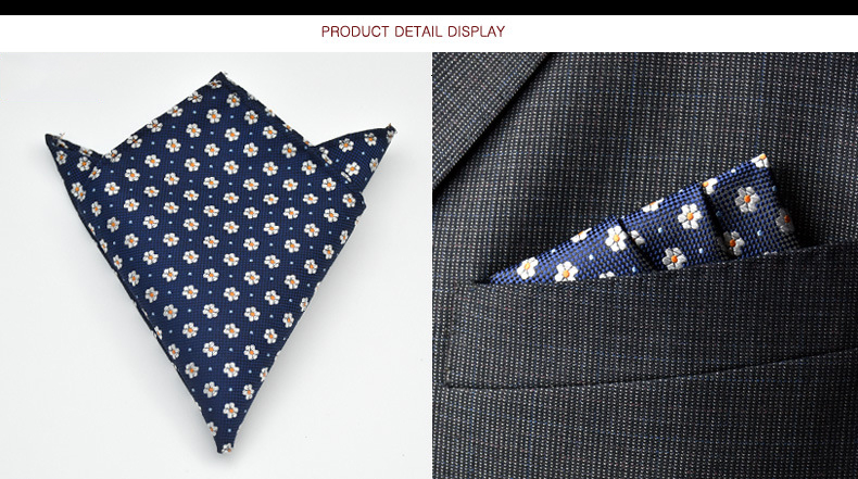 Solid Color Men's Handkerchief Cotton Pocket Square Scarf for Professional Appearance