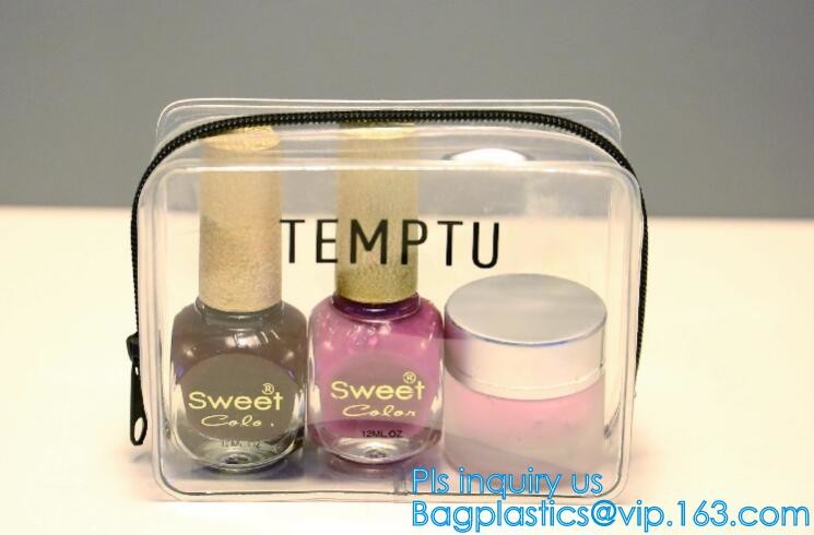 Travel Portable PVC Transparent Waterproof Cosmetic Bag Women Makeup Toiletry Bags, PVC Cosmetic Pouch, PVC Makeup Bag,