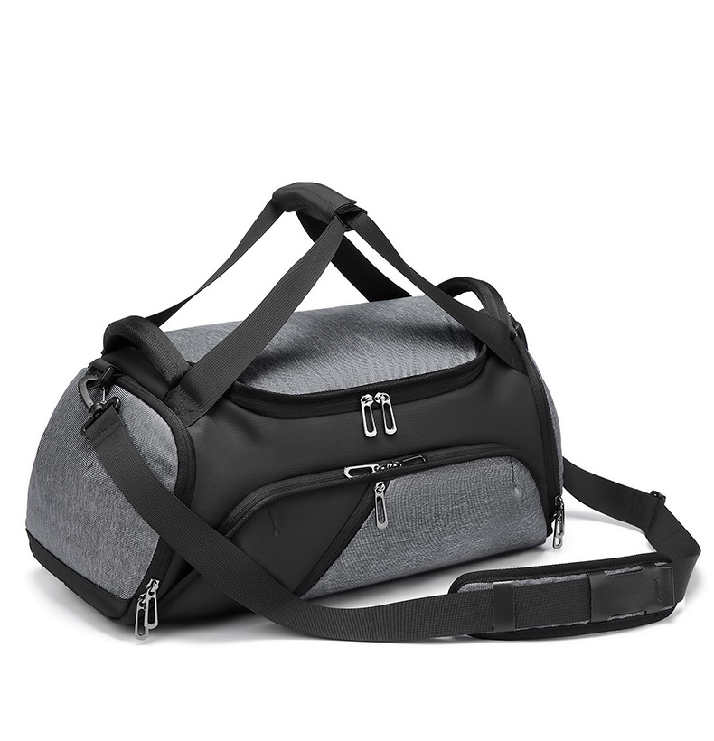 Solid Color Foldable Packable Duffel Bag Antifouling Multi Compartment