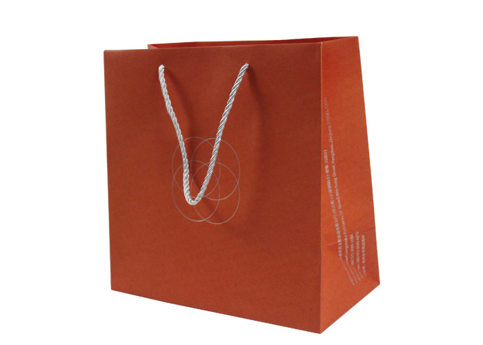 L40cm Gift Bag With Handles , ISO eco friendly brown paper bags