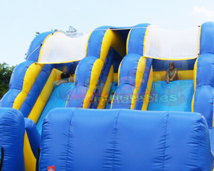 Commercial Double Side Inflatable Bouncer Slide Double Stitching