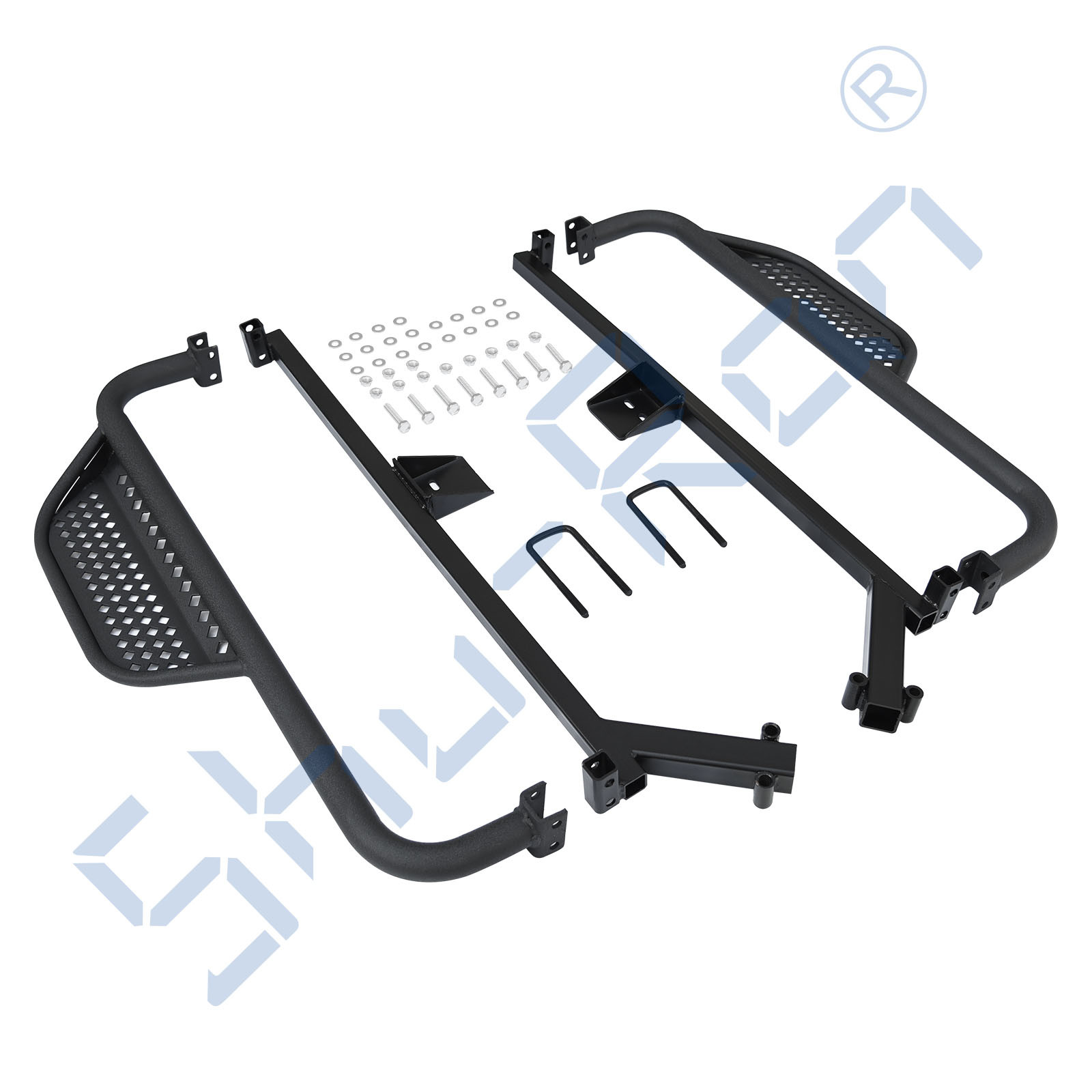 Club Car Precedent Golf Cart Mounting Brackets for Armor Nerf Bar Drop with Down Side Step