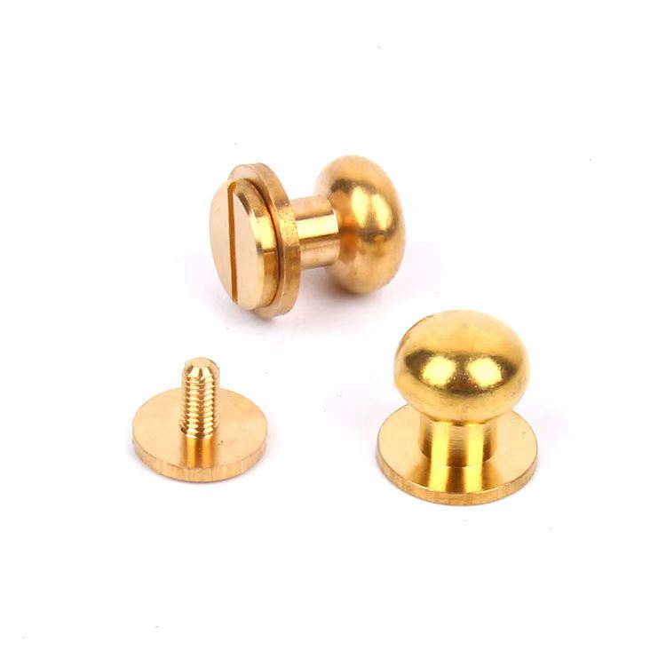 Sturdy Brass Handbag Feet Studs And Rivets Bottom Screw Back For Home Textile