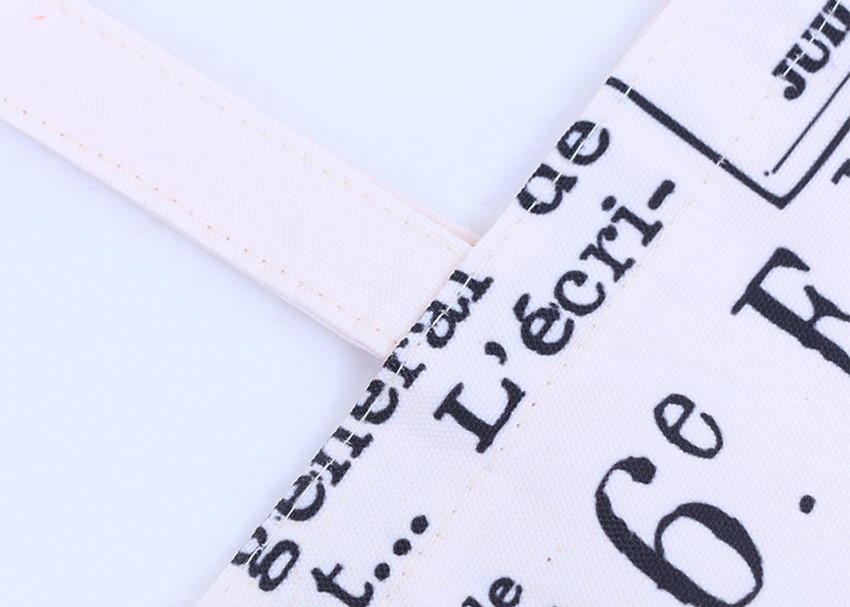 Heat Transfer Lady Canvas ECO Shopping Bags GirlsTote Cartoon Pattern Shoulder Alphabet Handbag