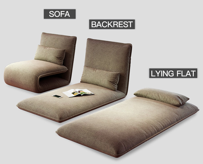 Lazy Sofa Bed Mechanism , Single Foldable Japanese Style Sofa Bed