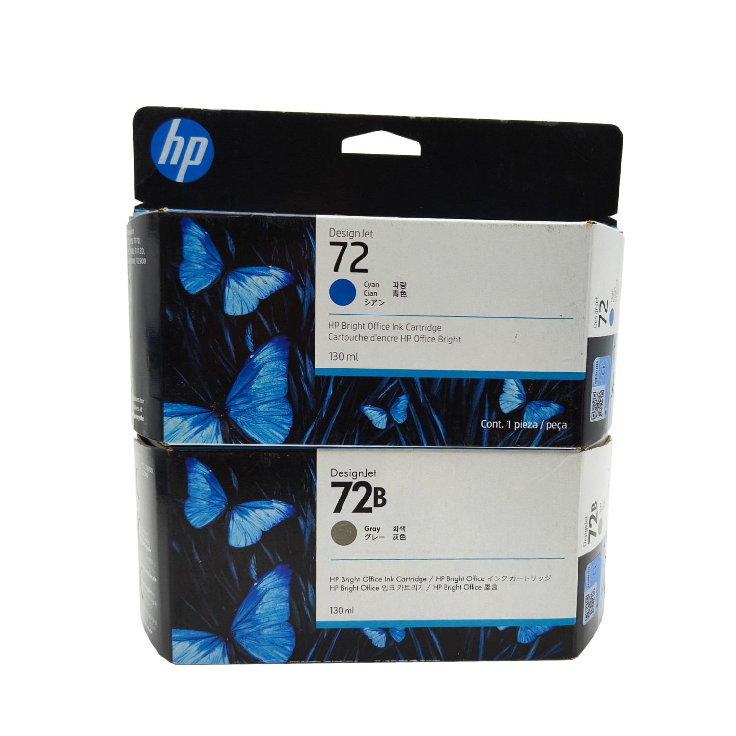 Original Ink Cartridge For HP 72 T770 T790 T795 T610 T620 T1100 T1120 T1200 T1300 T2300 Six Colors C9370A C9371A C9372A C9373A C9374A C9403A 130ml