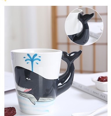 Hotel Whale High Temperature Handmade Ceramic Travel Mug