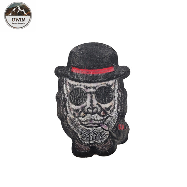 Cool Man 3D Custom Made Patches , Toothbrush Material Clothing Badges Patches