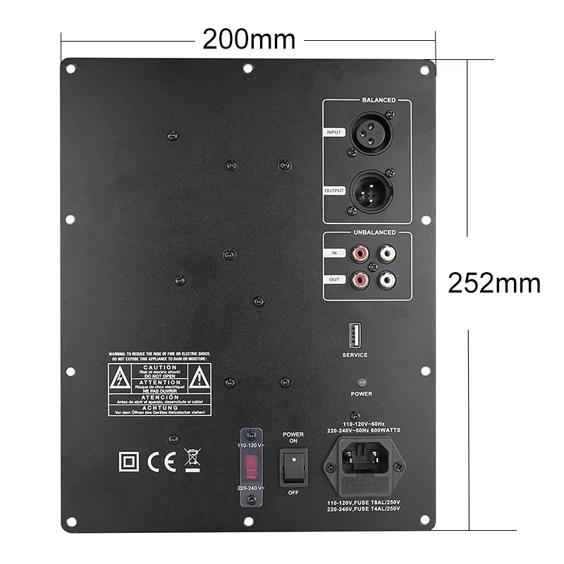 OEM Plate Power Amplifier Module Class D 1000 Watt Subwoofer Plate Amplifier