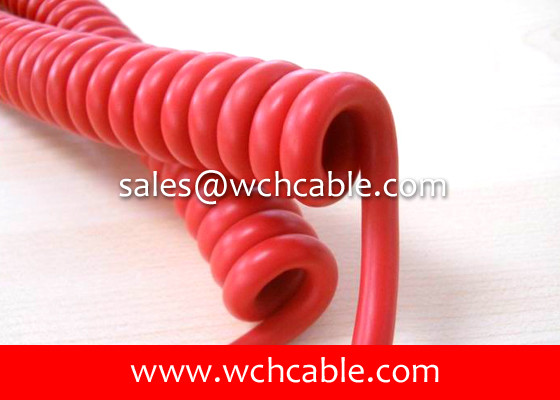 30V Low Voltage UL Spiral Cable With High Retractable Force UV Resistant