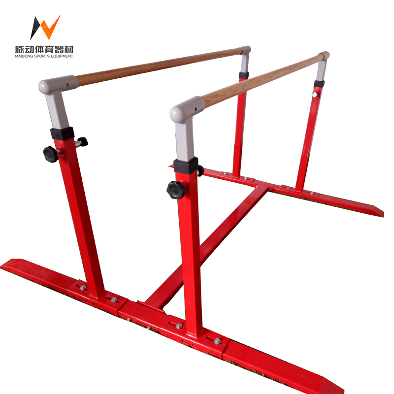 Wooden Outdoor Fitness Gymnastics Parallel Bars in 180*166*80-160cm Size for Training