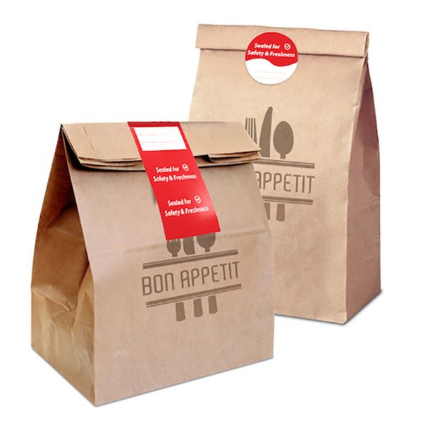 Kraft Paper Food Packaging Sticker For Baking Cake Safety Seal