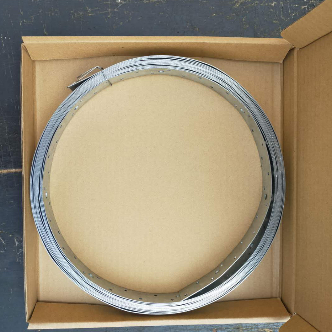 Silver Galvanized Steel Coil Lumberlok Strap Brace Hoop Iron for Wall and Roof Tensioning