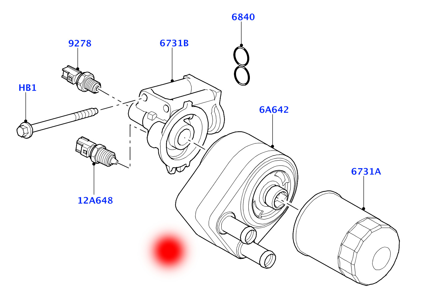 4526544 4H236A642BA Oil Cooler For LAND ROVER DISCOVERY II