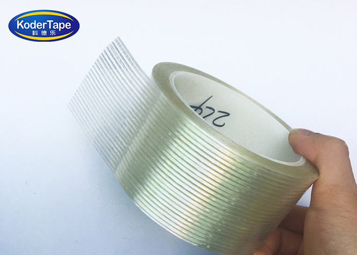 Heat Resistant PET Fiberglass Mesh Double Sided 500m Filament Strapping Tape