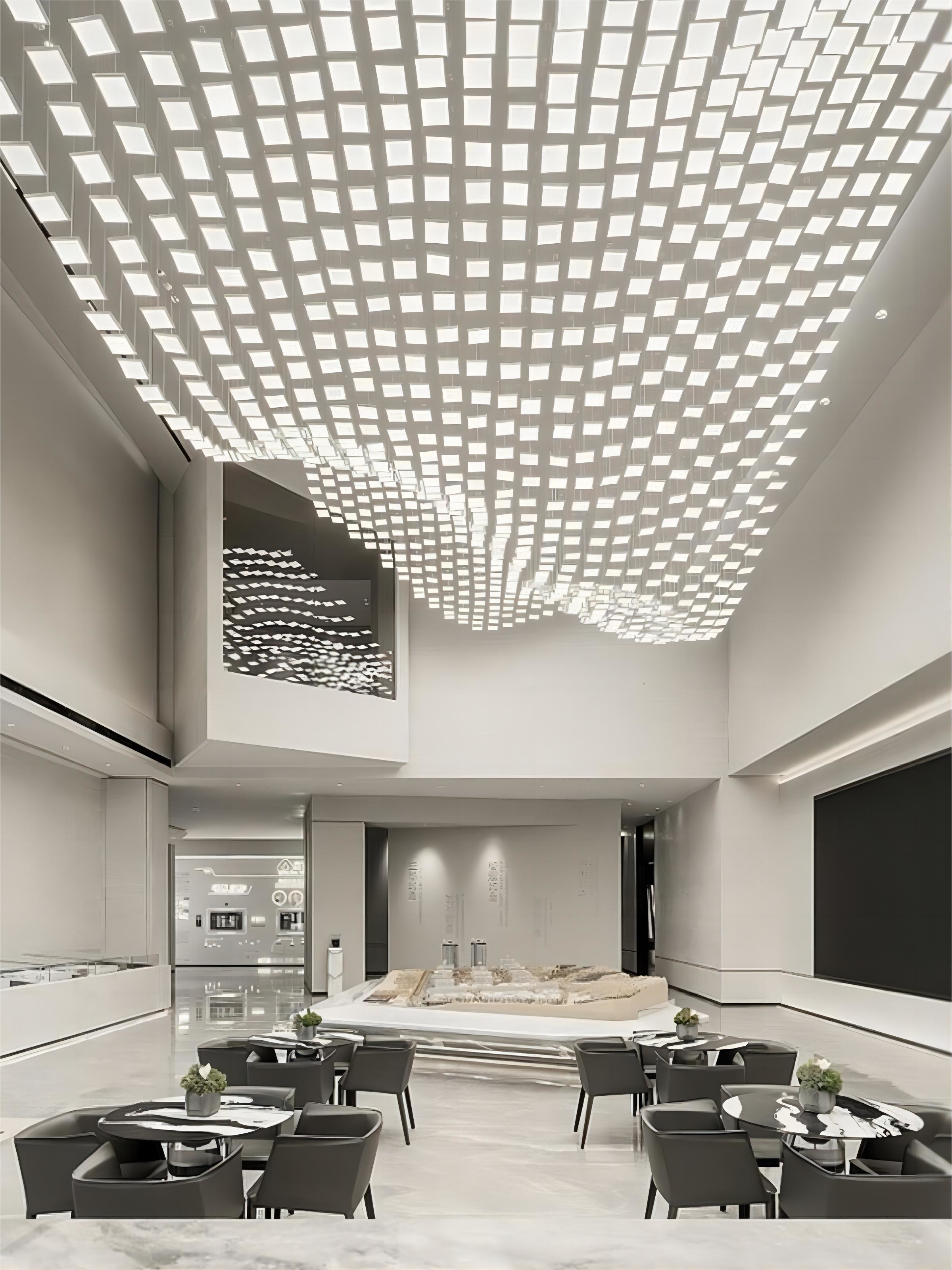 Modern LED Crystal Wave Large Foyer Chandelier Light Custom OEM ODM