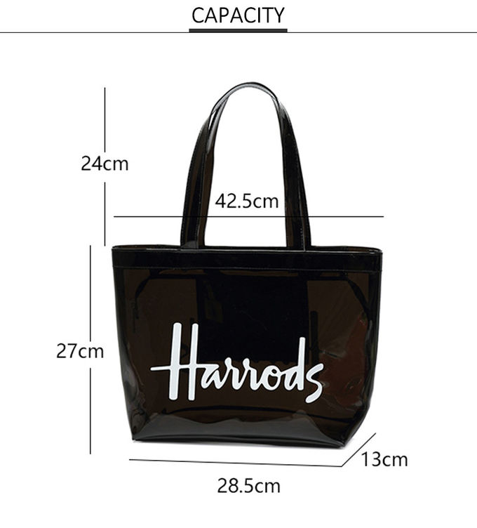 Fashion Water Resistant Blue Soft PVC Handbags