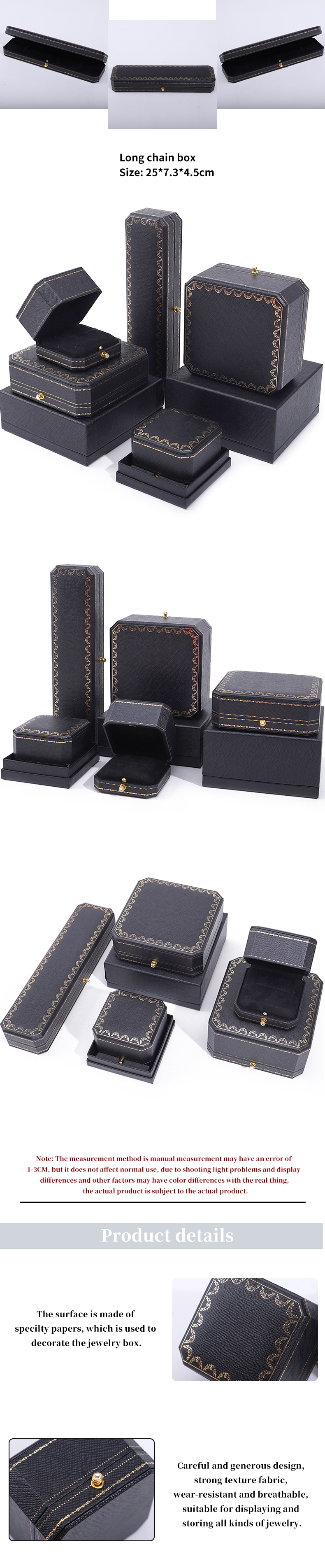 Luxury Bracelet Necklace Paper Jewelry Box , Custom Cardboard Jewelry Boxes Rectangle