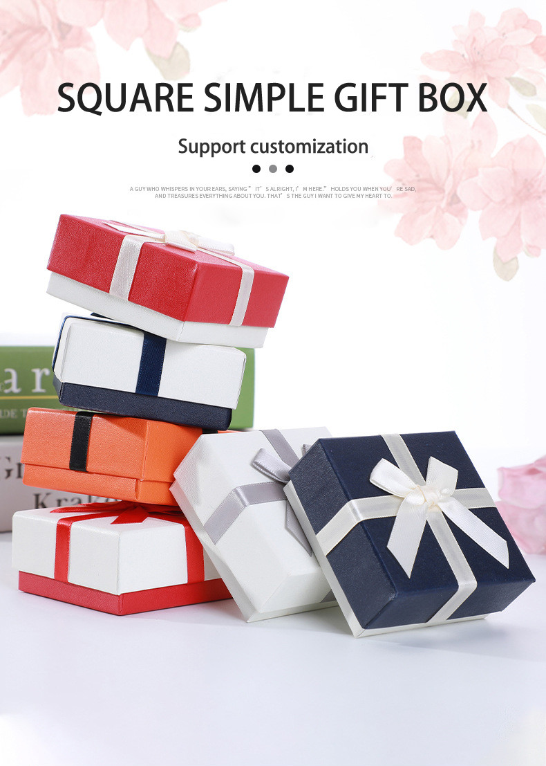 SGS Cardboard Gift Packaging Box For Ring Earrings Necklace Ornaments