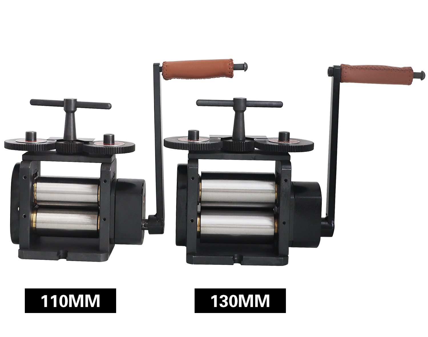 110/130mm Manual Jewellery Rolling Machine Adjustable Press Thickness