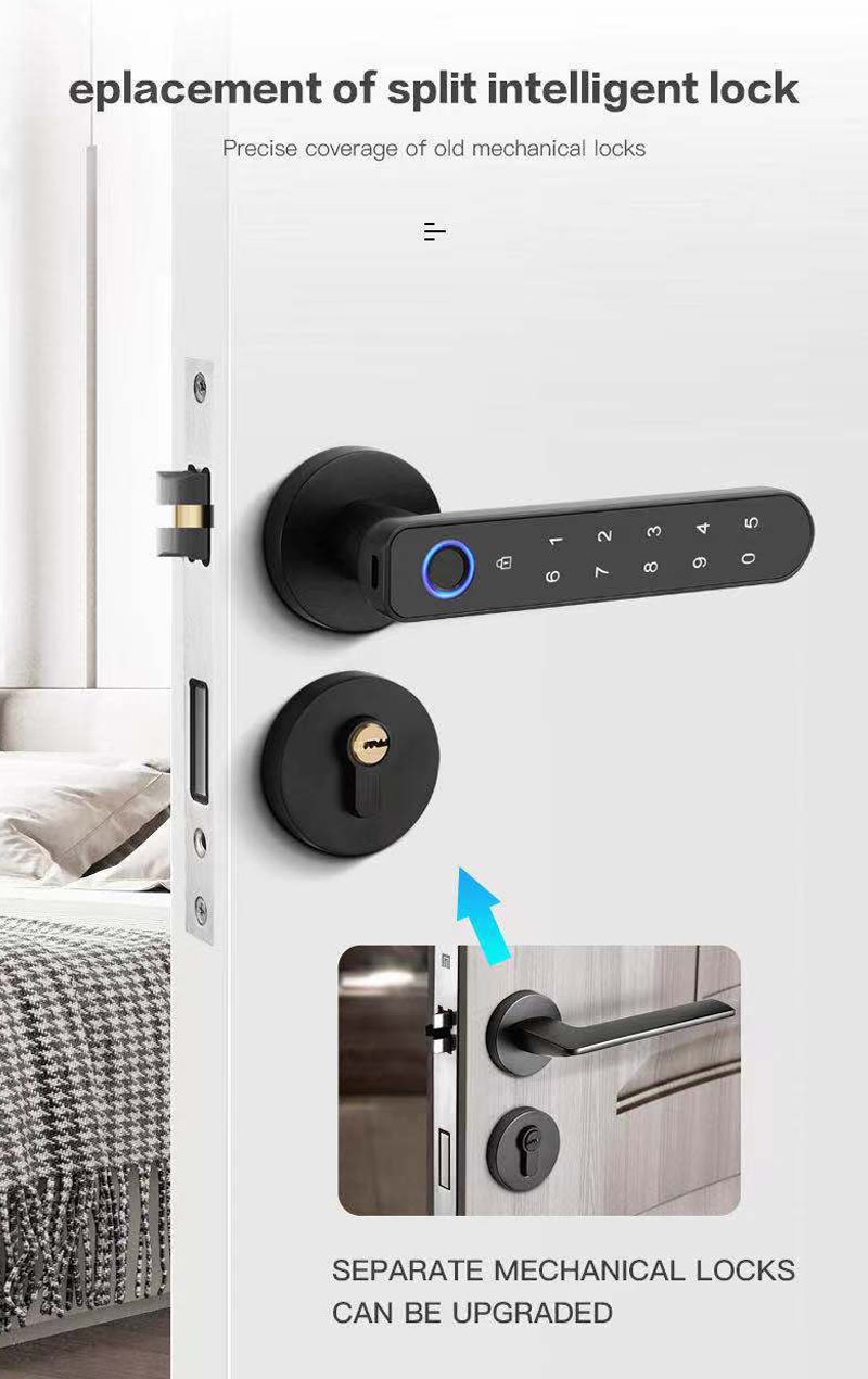 Emergency Power Smart Digital Lock Fingerprint Code Wifi Smart Lock