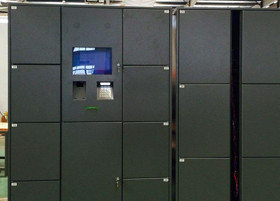 Network Remote Control Management Luggage Lockers , Pincode Overnight Steel Storage Locker