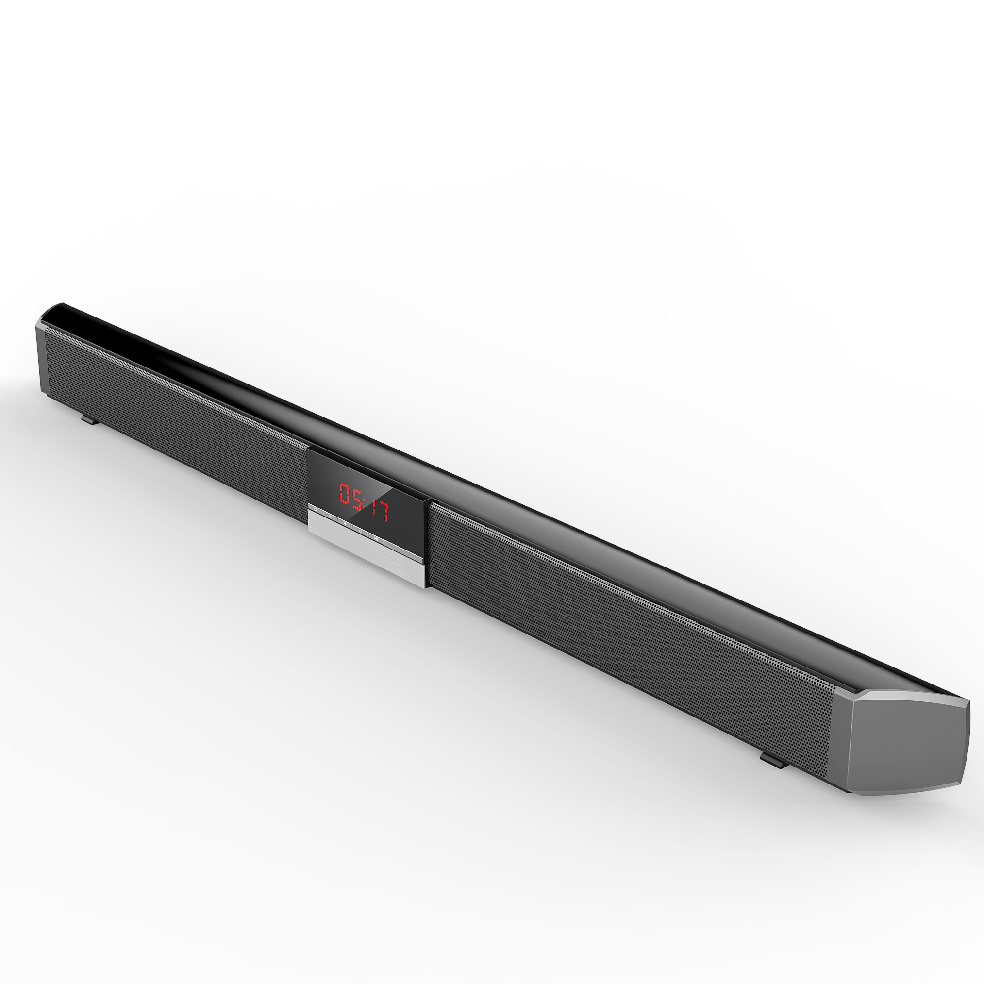 230W Output Gray Wood Color Wireless Bluetooth Soundbar With Wireless Connection