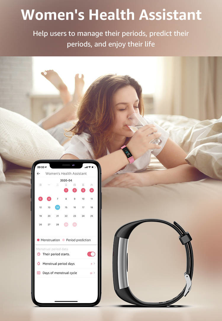 TPU Strap Bluetooth Smart Bracelet BLE5.0 210mm Wristband