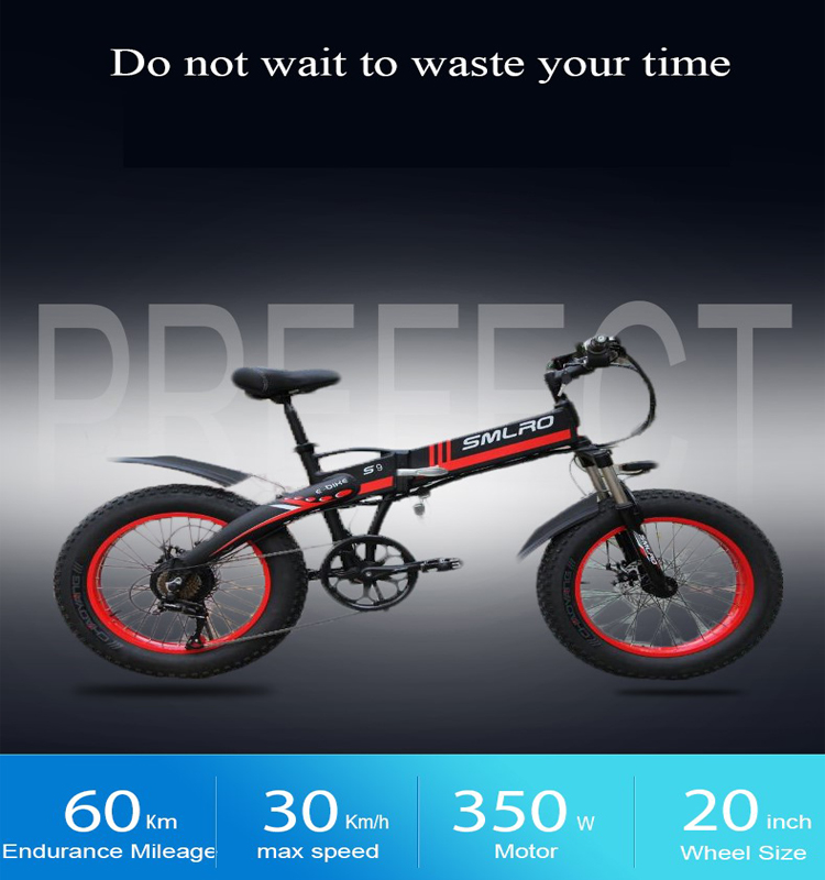 Smart Folding Pedal Assist Electric Bike USB Charging Port Long Service Life