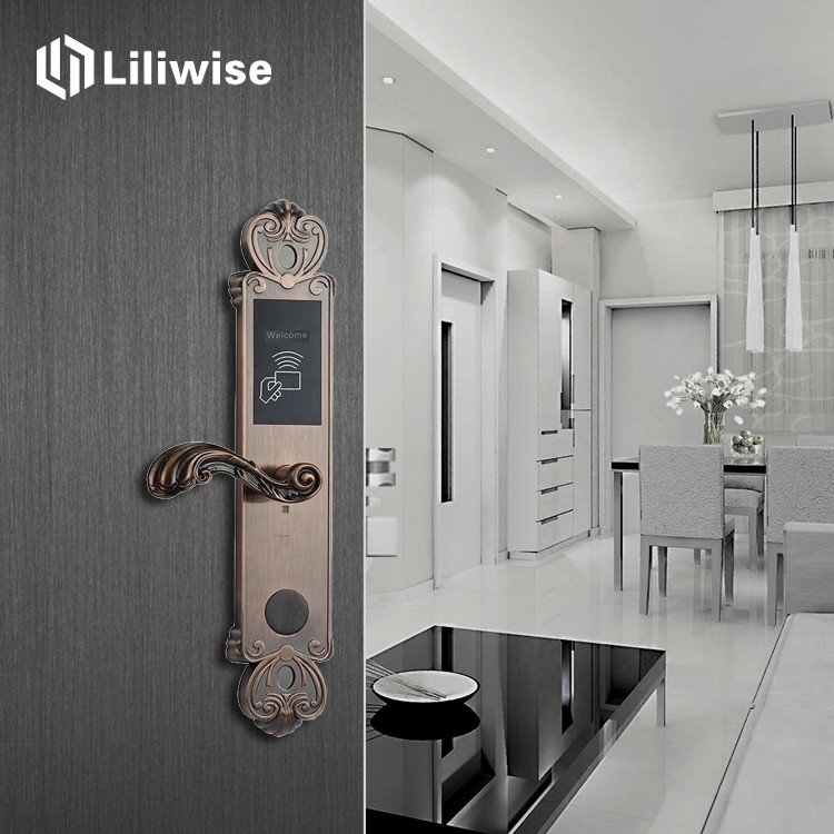 Stainless Steel Hotel Door Locks 200 Cards Data Capacity With RFID Technology